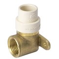 Genova B  K Drop Ear Pipe Elbow, 12 in, FIP x Solvent, 90 deg Angle, BrassCPVC 440-030NL